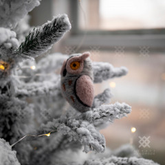 Needle felted owl